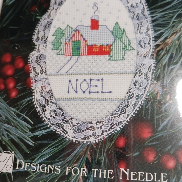 VTG Designs for the Needle Christmas Ornament Cross Stitch Kit 1250 Noel House - Picture 4 of 6